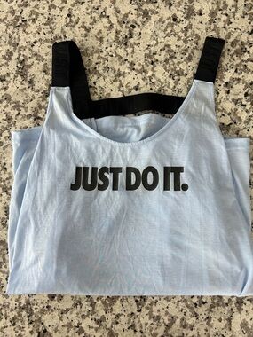 Nike Light Blue Tank with Black 'JUST DO IT.' Logo